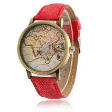 Load image into Gallery viewer, Cowboy strap Map Watch